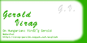 gerold virag business card